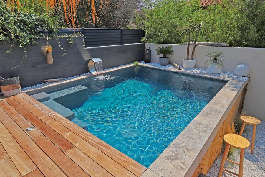 traitement eau piscine béton